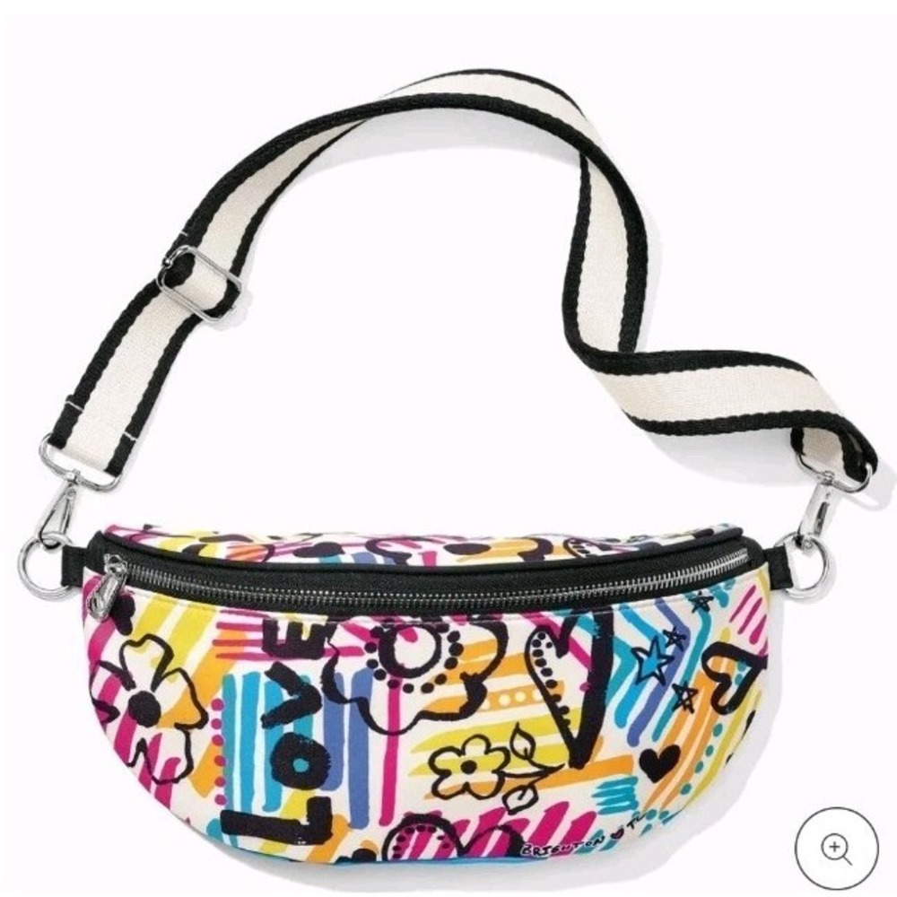 NWT Brighton Graffiti Love Crossbody Belt Bag Fanny Pack Artsy